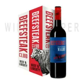 Вино Beefsteak Club Beef & Liberty Malbec Demi-Sec gift box 0.75 л