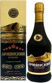 Коньяк Agatat Gold Armenian Cognac 7 Years Old, matte bottle in gift box, 0.5 л