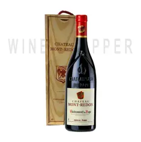 Вино Chateau Mont-Redon Rouge Chateauneuf-du-Pape AOC wooden box 2013 1.5 л