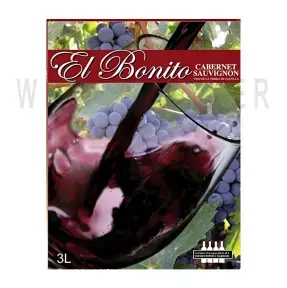 Вино El Bonito Cabernet Sauvignon VdT Bag n Box 2016 3 л