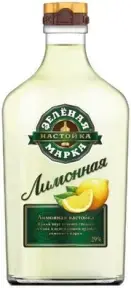 Ликер Зеленая Марка Лимонная, настойка сладкая (фляжка), 100 мл