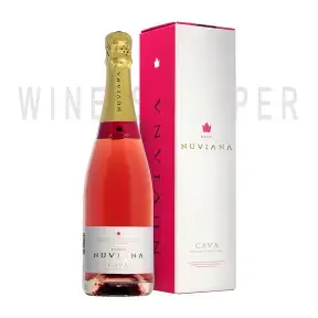 Игристое вино Cava Nuviana Brut Rosado gift box 0.75 л