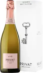 Игристое вино Privat Brut Nature Rose Cava DO 2020 gift box 0.75л