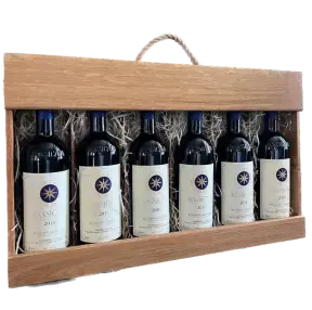 Набор Tenuta San Guido Sassicaia Bolgheri, wooden box of 6 bottles, 2014-2019, 0.75 л