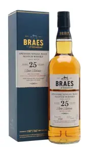 Виски Braes Of Glenlivet 25 Years Old в подарочной коробке, 0.7 л