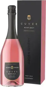 Игристое вино вино Agora Cuvee Pinot Noir Chardonnay Brut, gift box, 0.75 л