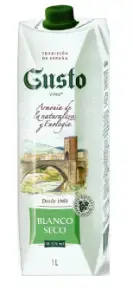 Вино Gusto white brut, 1л