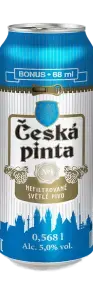 Пиво Ceska pinta unfiltered pale beer, in can, 0.5 л