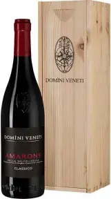 Вино Domini Veneti Amarone della Valpolicella Classico DOC, 2020, wooden box, 0.75 л