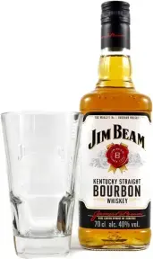Виски Jim Beam with glass, 1 л