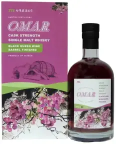 Виски Omar Cask Strength Single Malt Black Queen Wine Barrel Finished, gift box, 0.7 л