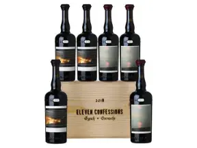  Sine Qua Non Eleven Confession Syrah + Grenache, wooden box with 6 bottles, 2018, 0.75 л