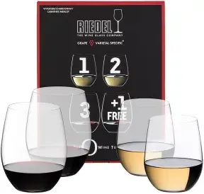  O Buy 4 Pay 3 Cabernet/Merlot and Viognier/Chardonnay, set of 4 glasses