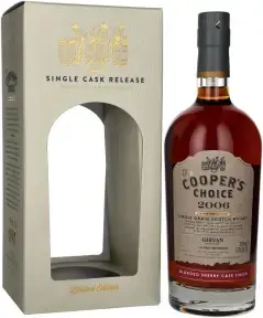 Виски The Cooper's Choice Girvan Single Grain Oloroso Sherry Cask Finish, 2006, gift box, 0.7 л