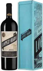 Вино Hacienda Lopez de Haro Reserva Rioja DOCa gift box, 2017, 1.5 л