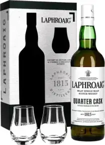 Виски Laphroaig Quarter Cask, gift box with 2 glasses, 0.7 л