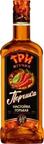 Ликер Альфа Люкс Три Жгучих Перчика Настойка горькая, 0.5 л