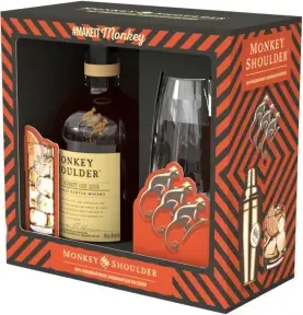 Виски Monkey Shoulder gift box with glass, 0.7 л