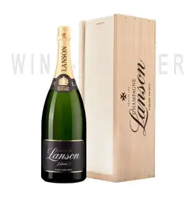Шампанское Lanson Black Label Brut wooden gift box 1.5 л