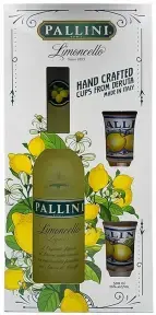 Ликер Pallini Limoncello gift box with 2 ceramic cups 0.5 л