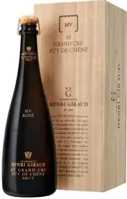 Шампанское Henri Giraud MV Rose 2018 wooden box 0.75 л