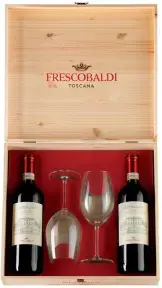 Набор Marchesi de Frescobaldi Castiglioni Chianti DOCG gift set for 2 bottle and 2 glass
