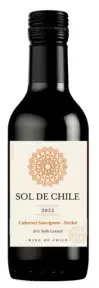 Вино Sol de Chile Cabernet Sauvignon-Merlot Valle Central DO, 2024, 0.187 л