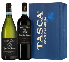 Вино Tenuta Regaleali Vigna San Francesco Tasca d'Almerita, wooden box with 2 bottles, 0.75 л