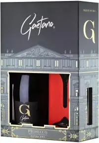 Игристое вино Gaetano Extra Dry gift box with glass 0.75 л