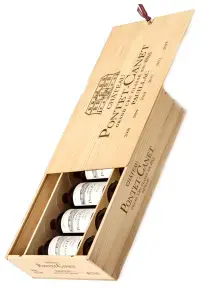Вино Chateau Pontet-Canet Pauillac AOC 5-me Grand Cru Classe, 1990-1999, wooden box, 0.75 л 