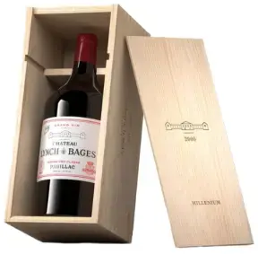 Вино Chateau Lynch Bages Pauillac AOC 5-eme Grand Cru Classe, 2000, wooden box, 3 л