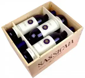 Набор Sassicaia, Edizione Speciale Х12, gift box, 2007, 0.75 л