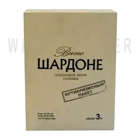 Вино Krymsky winery Chardonnay Semi sweet 3 л