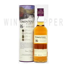 Виски Tomintoul Speyside Glenlivet 16 years in a gift box 0.35 л