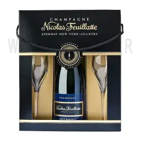 Шампанское Nicolas Feuillatte Brut Reserve Particuliere Coffret with 2 Glasses 0.75 л