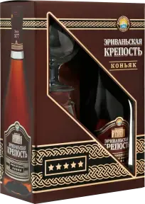 Коньяк Erivan'skaya krepost' 5 years old in gift box withe 2 glasses 0.5 л