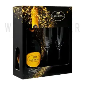 Игристое вино La Gioiosa Prosecco Treviso DOC in gift box with two glasses 0.75 л