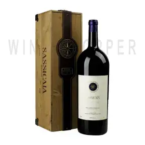 Вино Sassicaia 2015 wooden box 6 л