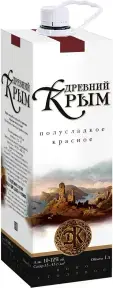 Вино Древний Крым Красное Полусладкое, 1 л