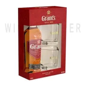 Виски Grant's Triple Wood 3 Years Old, gift box with 2 glasses, 0.7 л