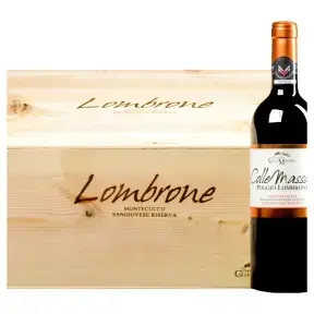Вино Castello ColleMassari, Poggio Lombrone, Montecucco Sangiovese Riserva DOC, 2012, wooden box, 1.5 л