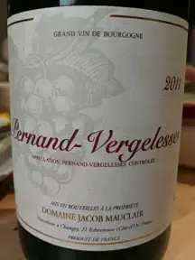 Вино Jacob Mauclair Pernand Vergelesses 2014 0.75 л