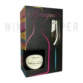 Игристое вино Spagotto Rosato Brut, gift set with glass 0.75 л