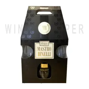 Игристое вино Mastro Binelli Brut, gift box with 2 glasses 0.75 л