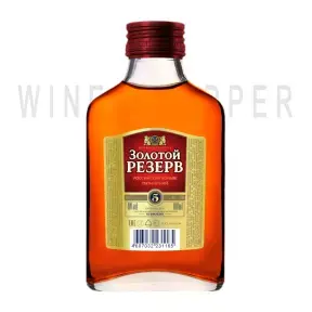 Коньяк Золотой Резерв 5 лет, фляжка 0.1 л
