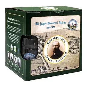 Пиво Ayinger, Kellerbier, 5 bottles & mug in box 2.5 л