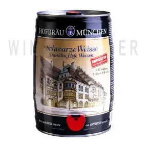 Пиво Hofbrau Schwarze Weisse, mini keg 5 л