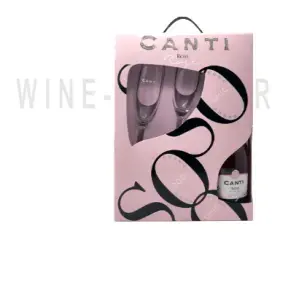 Игристое вино Canti Rose + 2 glasses, gift box 0.75 л