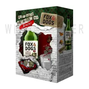Виски Fox and Dogs (Russia), gift box with glass 0.7 л