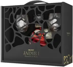 Бренди Torres Jaime I, gift box with 2 glasses, 0.7 л